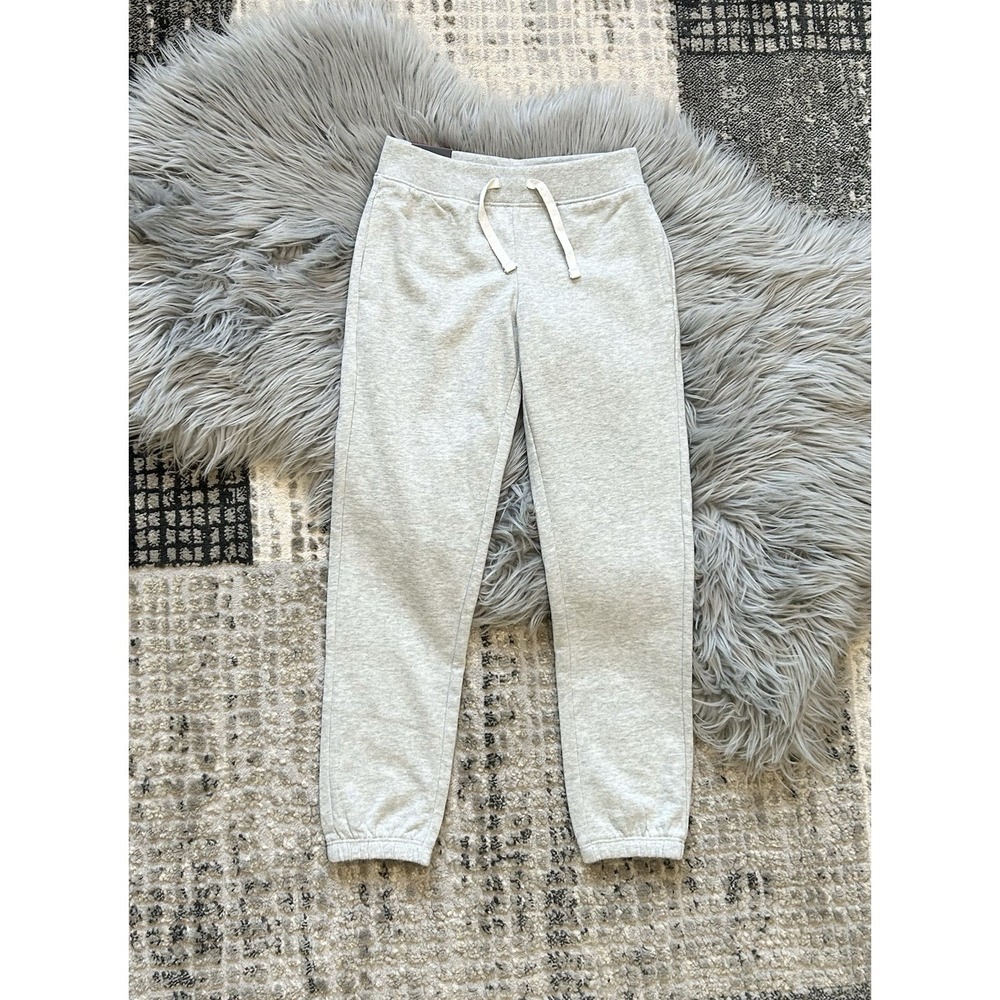 GAP Girl's‎ French Terry Lined Elastic Waistband Grey Jogger Pant Youth Size 8